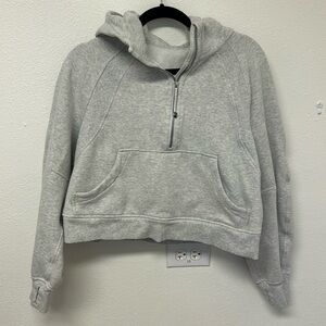 Cropped lululemon oversized half zip scuba hoodie